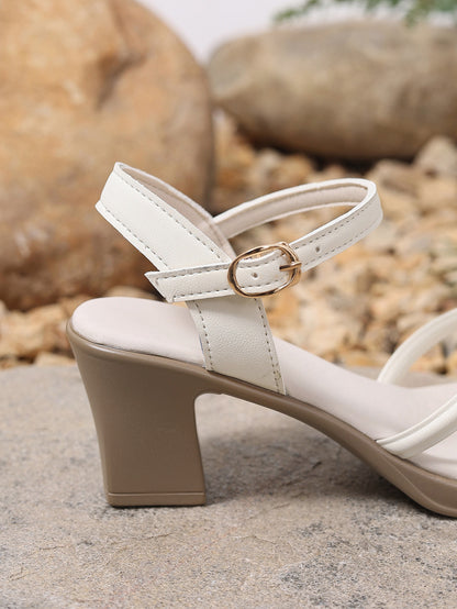 Ankle Strap Chunky Heel Sandals