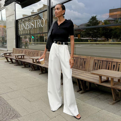 Pure White Wide Trousers