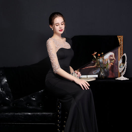Diamond Fishtail Evening Dress