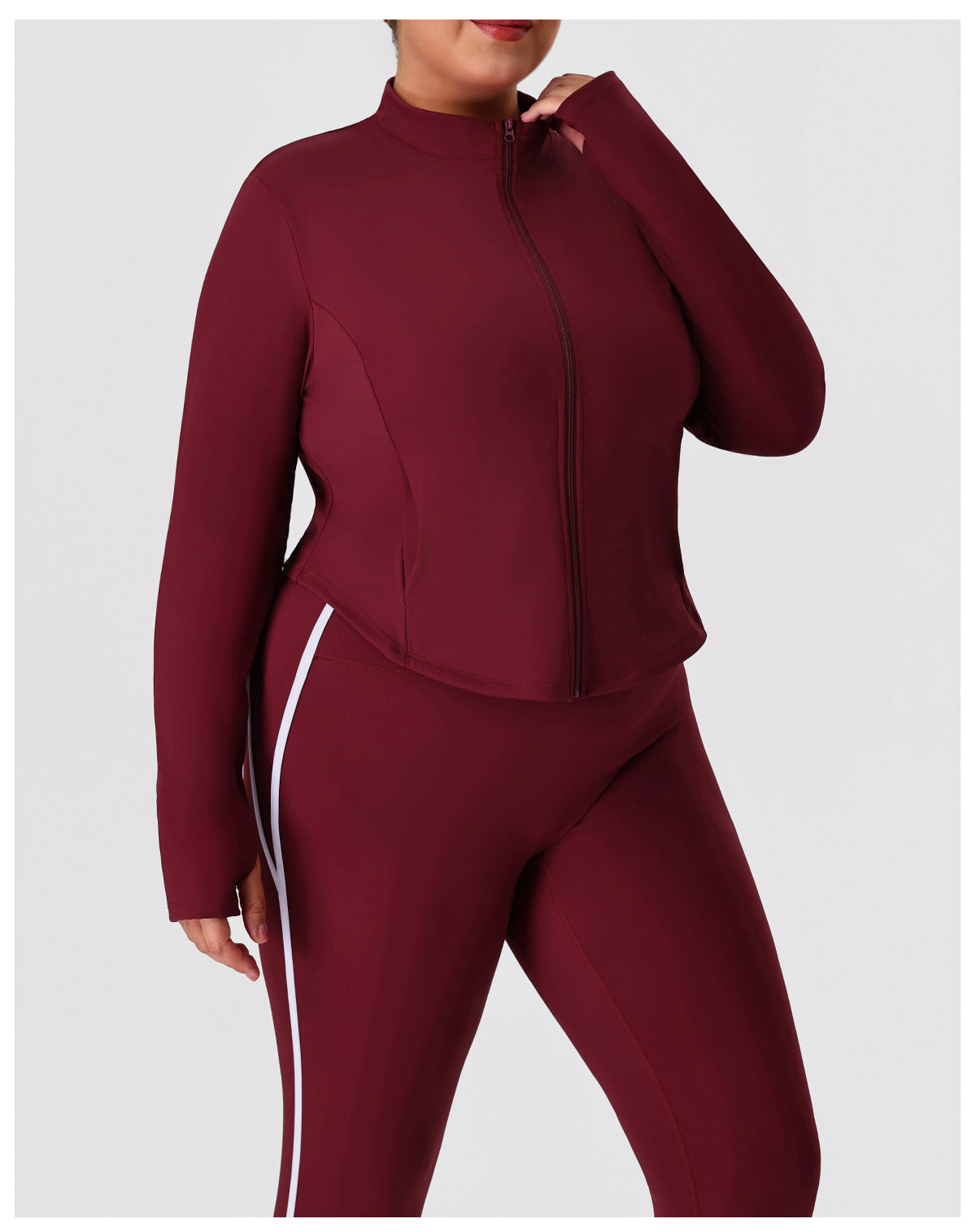Stand Collar Coat & Pants Two Piece Sets