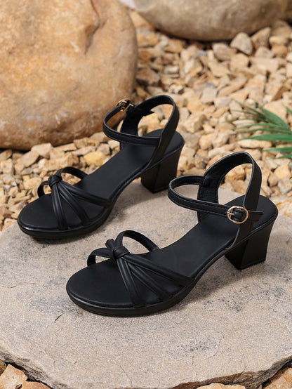 Ankle Strap Chunky Heel Sandals