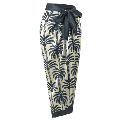 Coconut Print Long-Sleeved Two-Piece Set