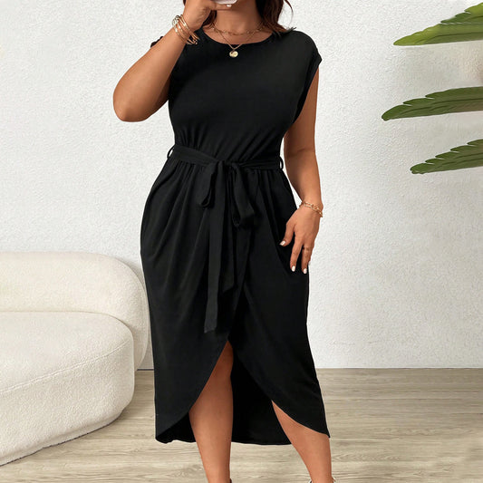 Lia Round Neck Mid Dress