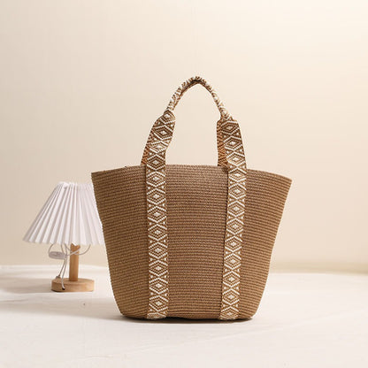 Large Capacity Straw Tote
