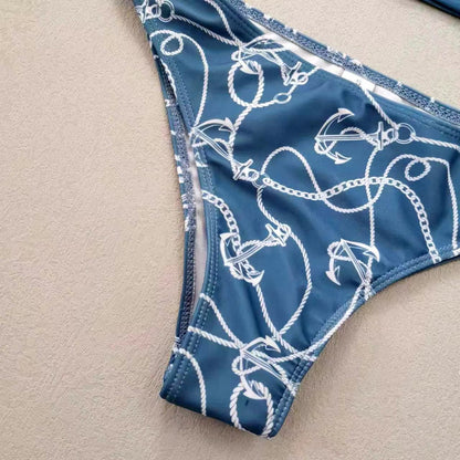 Halter to Swimsuit w/ Cheeky Bikini Bottoms