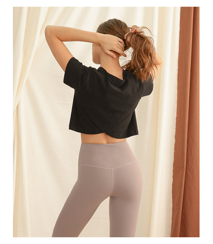 Cropped Cotton T shirt