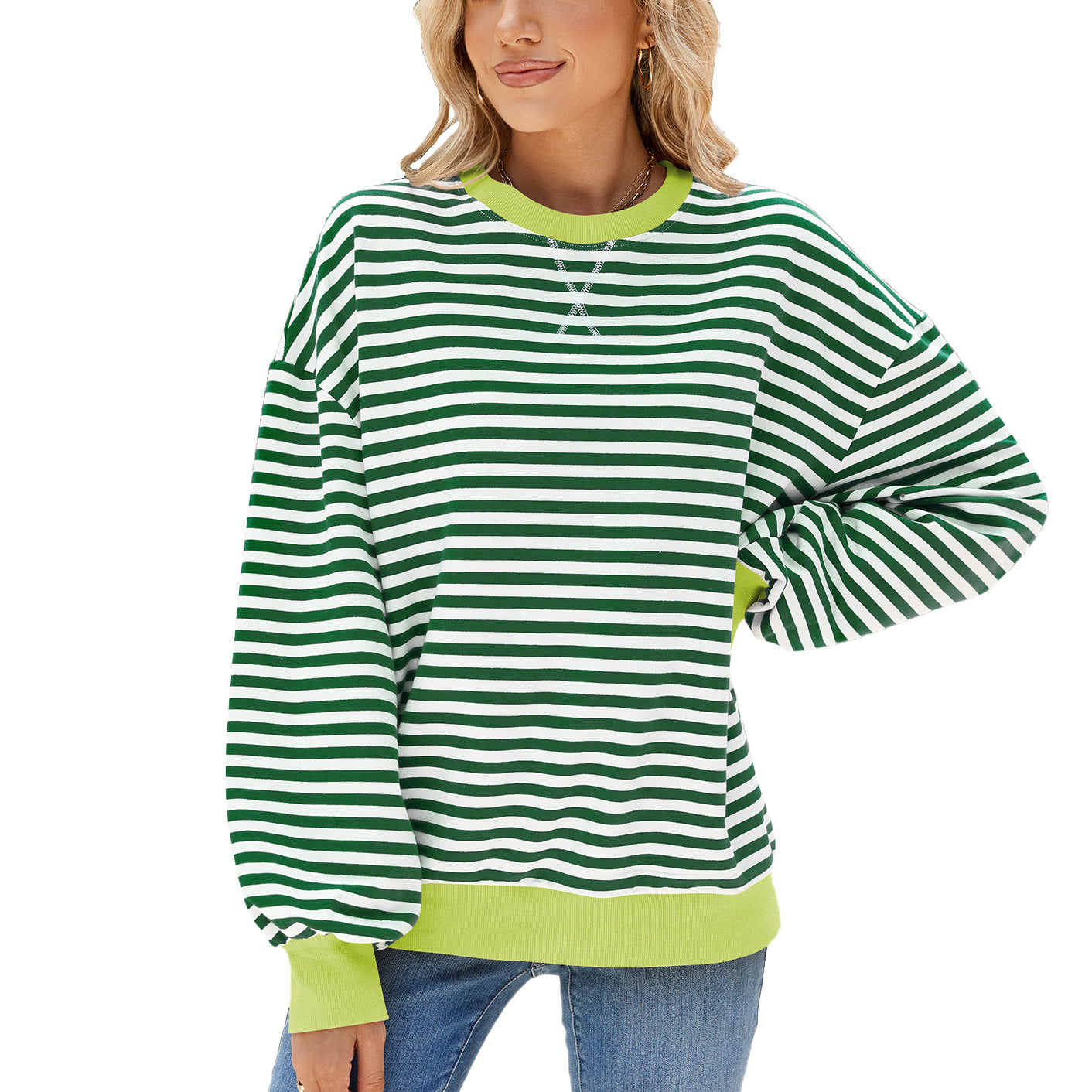 Striped Comfort Sweatershirt
