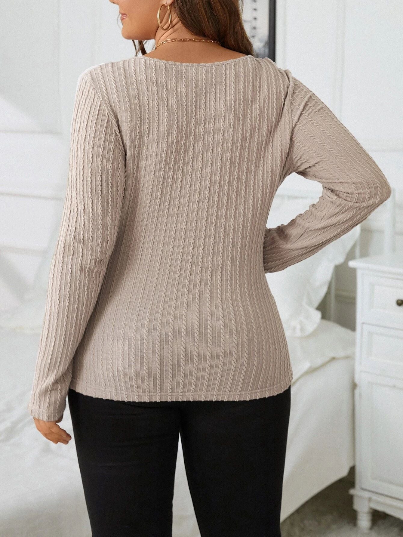 Waffle Long Sleeved Top
