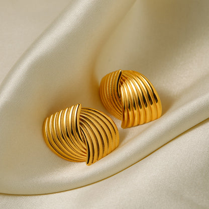 Striped Texture Staggered Studs