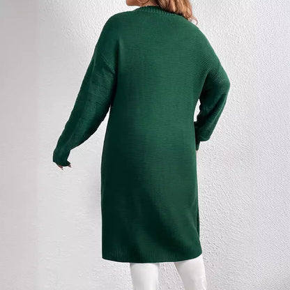 Green Midi Knitted Cardigan