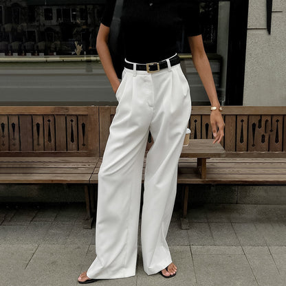 Pure White Wide Trousers