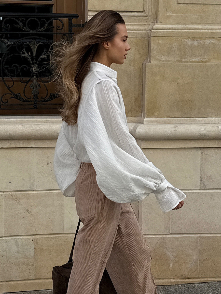 Corduroy Wide Leg Pants