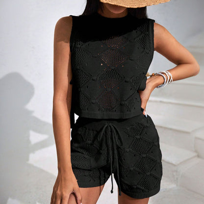 Knitted Loose Seaside Two Piece Set