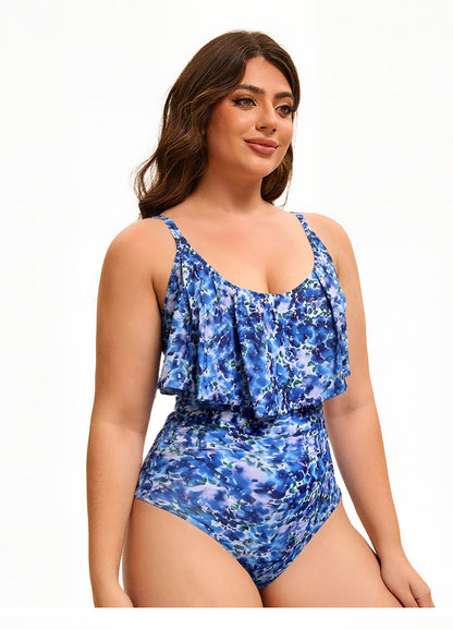 Printed Flounce Swimsuit