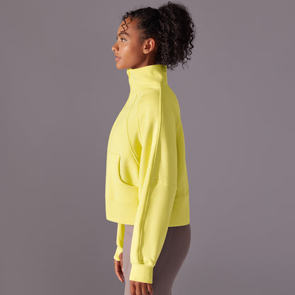 High Collar Zipped Sweatshirt