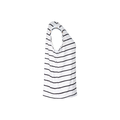 Summer Women Sleeveless Striped T shirt