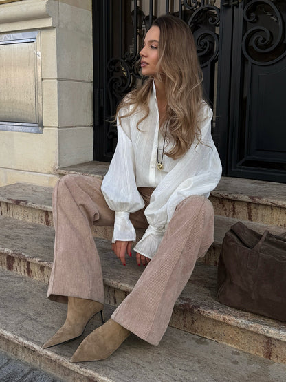 Corduroy Wide Leg Pants