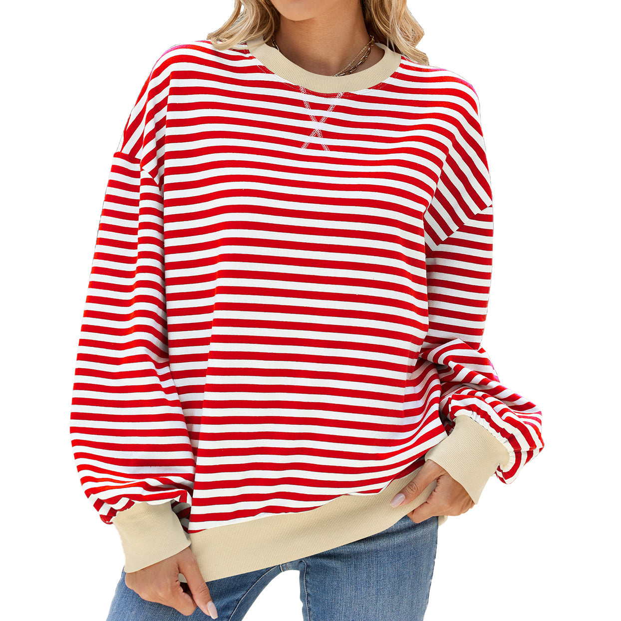 Striped Comfort Sweatershirt