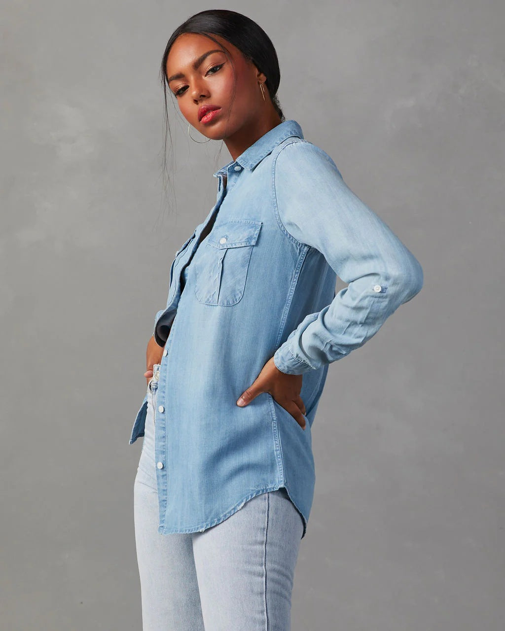 Long Sleeve Denim Shirt