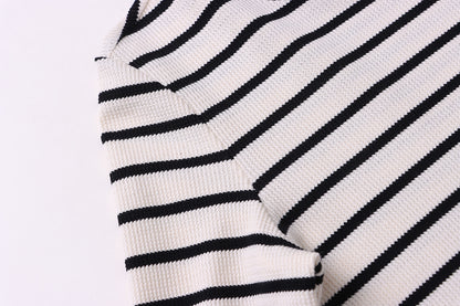 B&W Striped Cotton Long Sleeve shirt