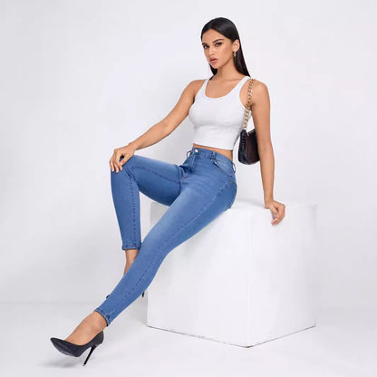 Blue Tight Stretch Skinny Jeans