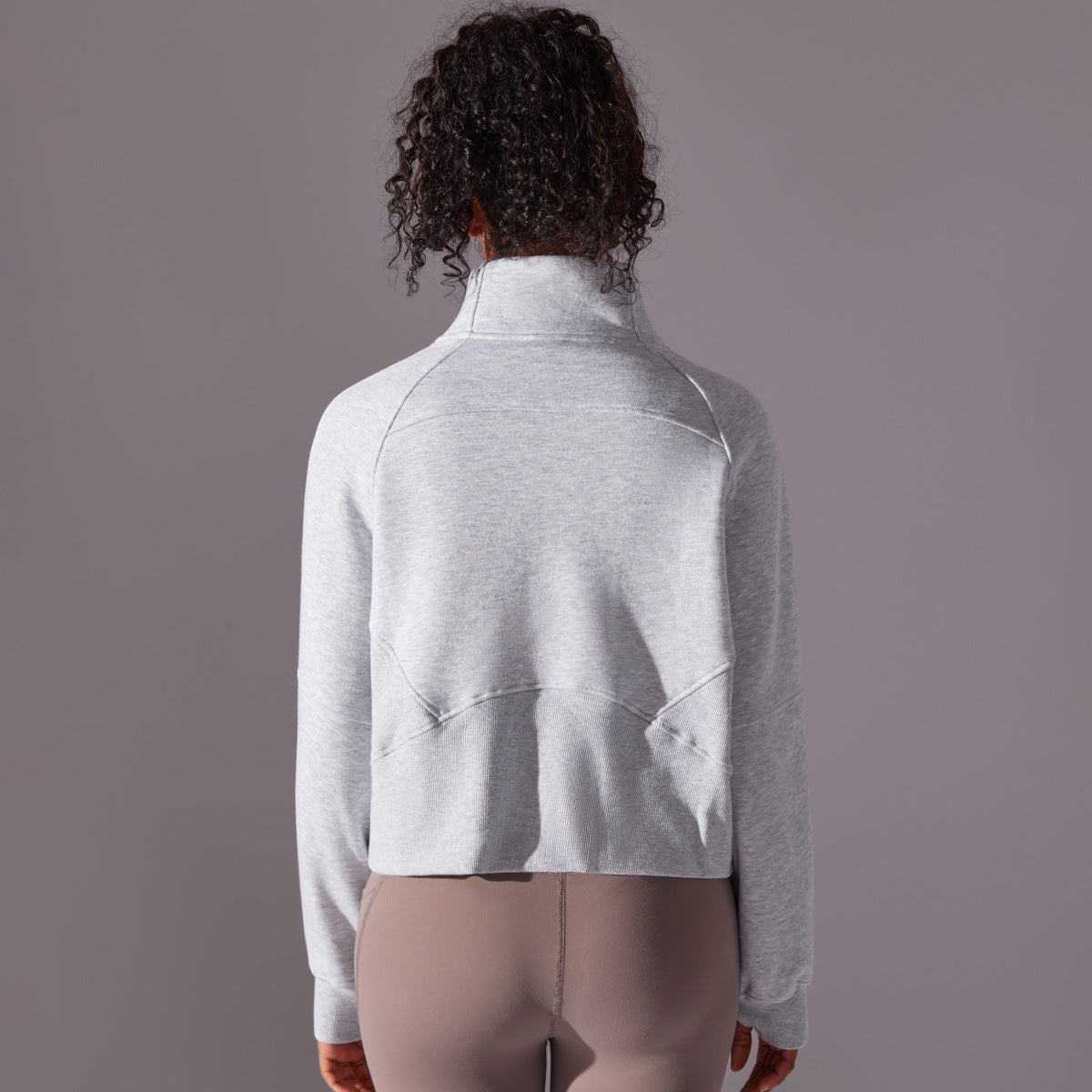 High Collar Zipped Sweatshirt