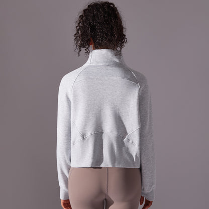 High Collar Zipped Sweatshirt
