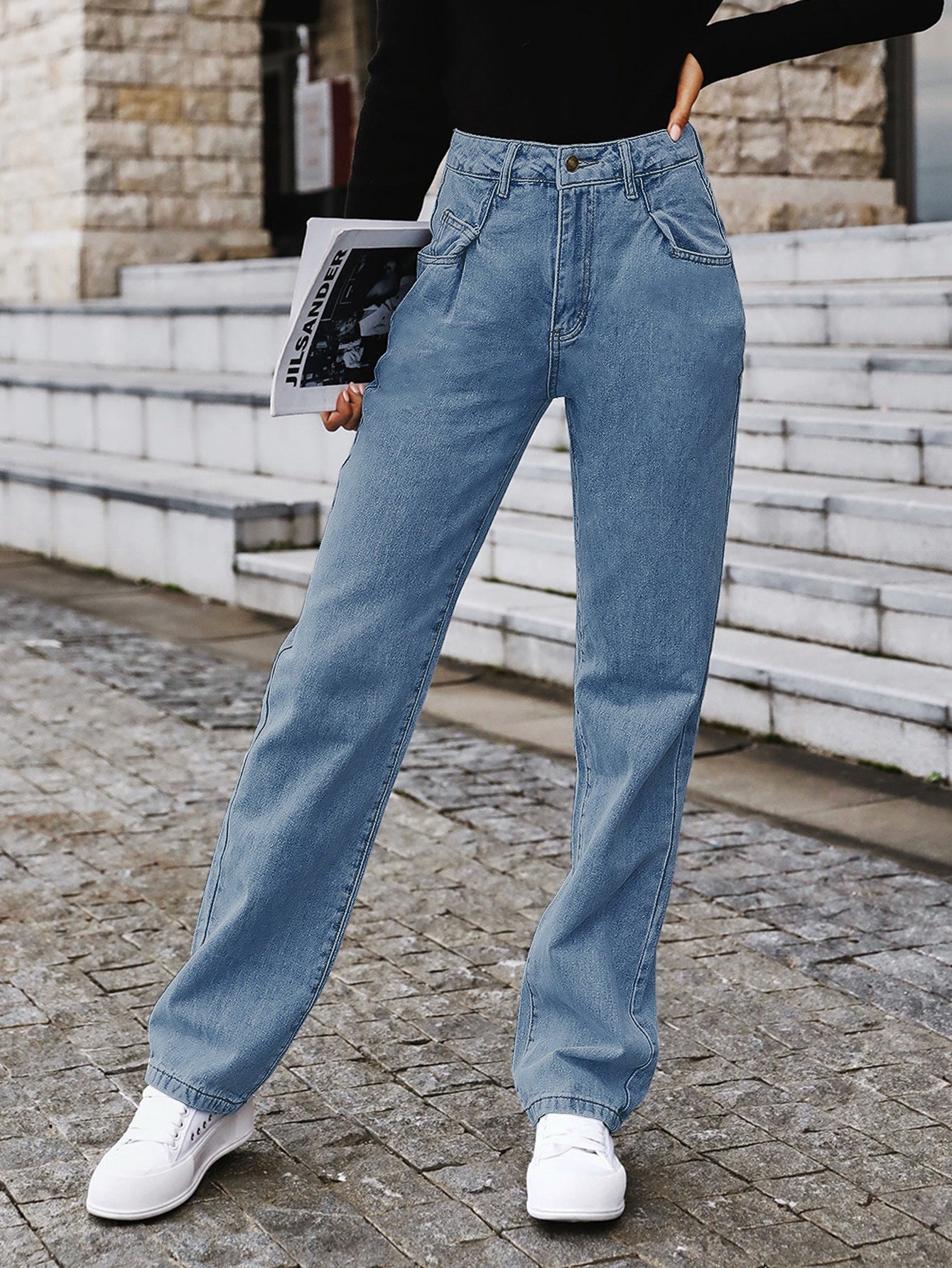 Straight High Waist Jeans