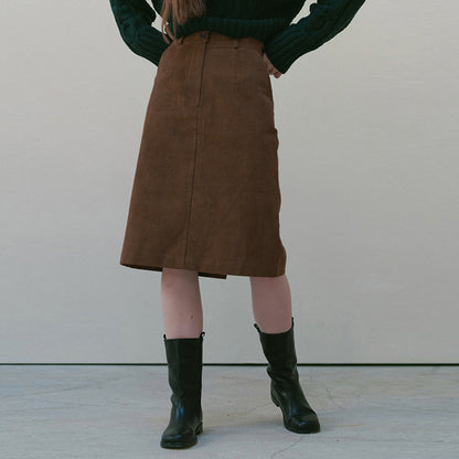 Midi Corduroy Skirt