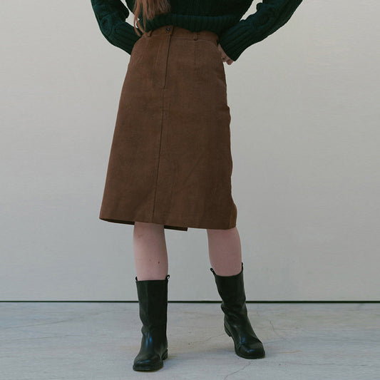 Midi Corduroy Skirt