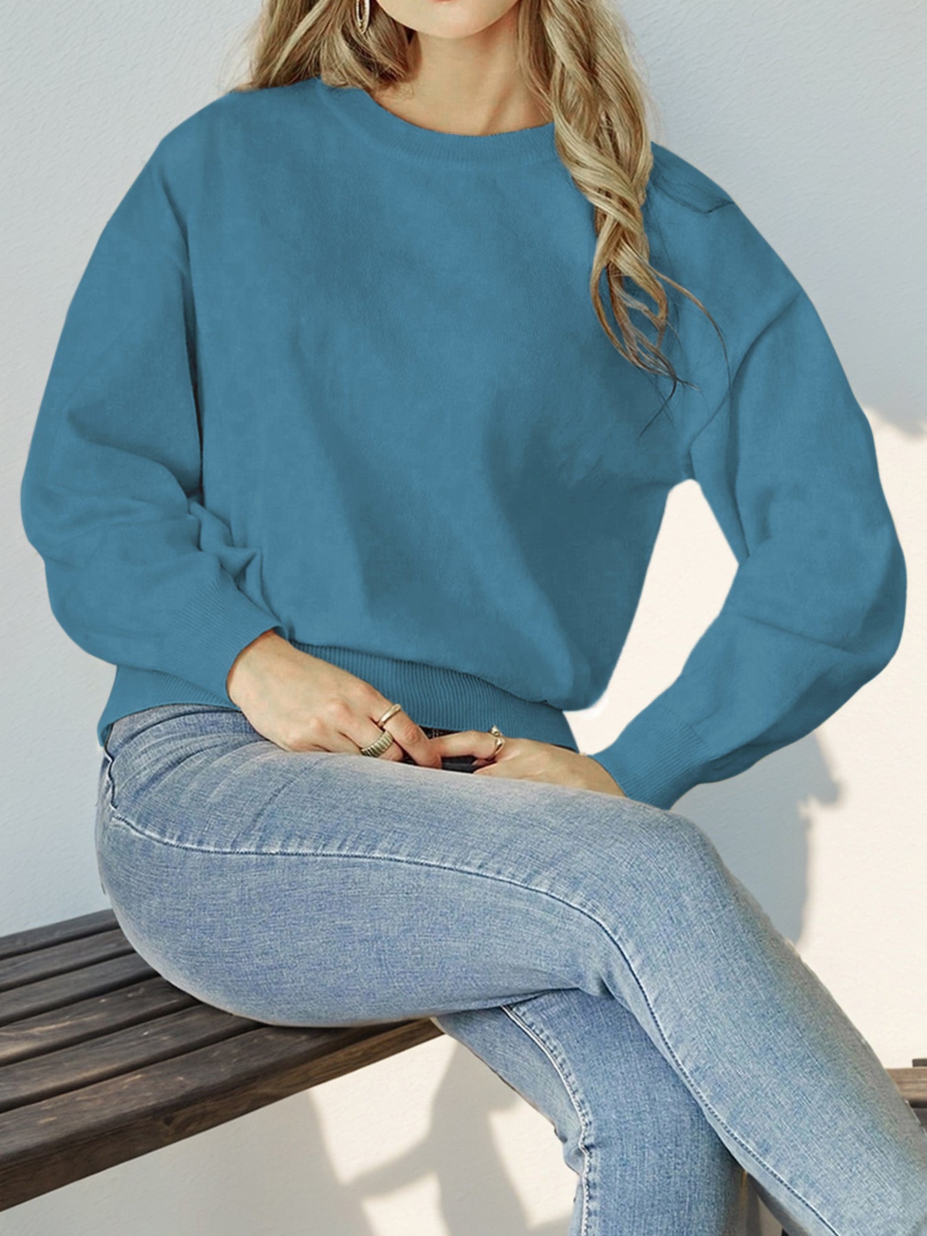 Round Neck Long Sleeve Sweater