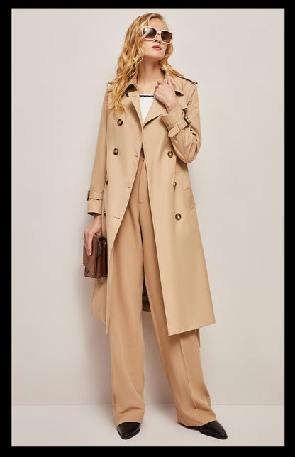 Gabardine Windbreaker Trench Coat
