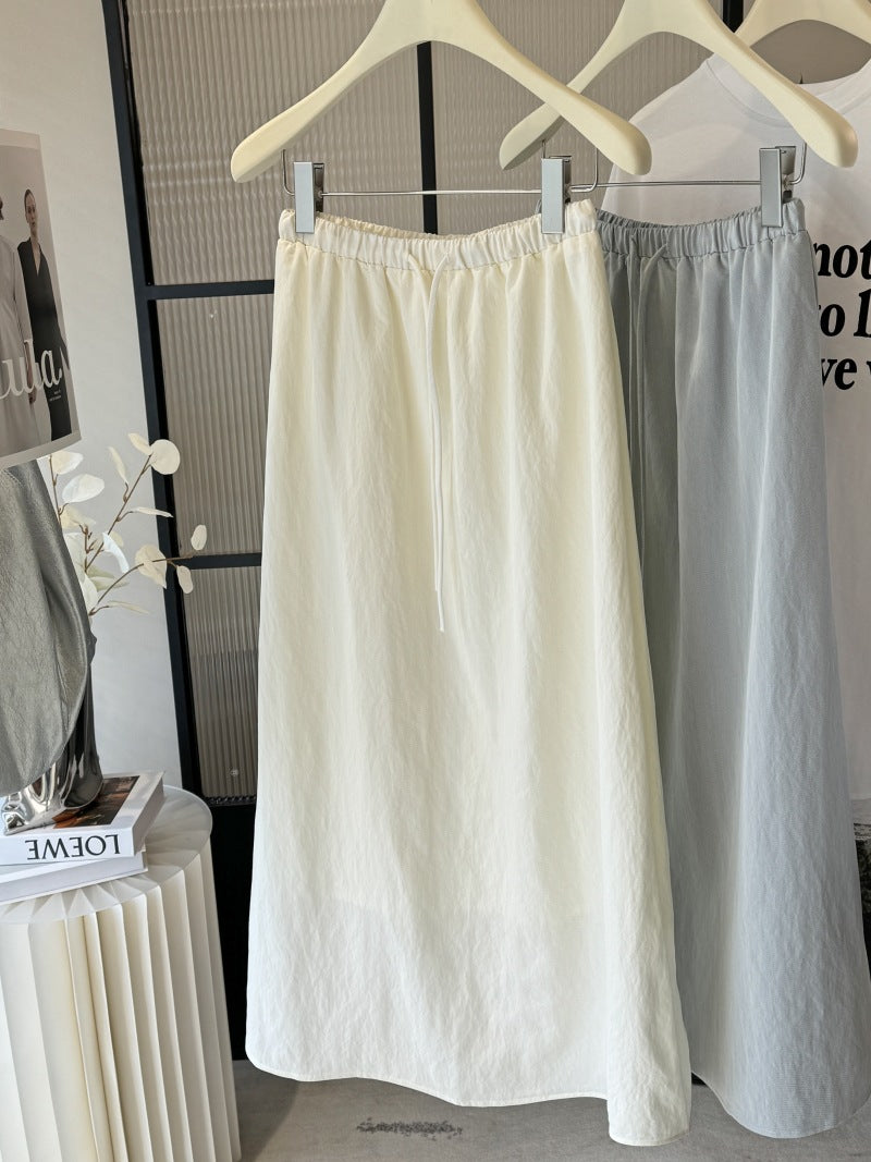 Casual A line Skirt Midi Cotton Skirt