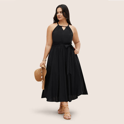 Black Sleeveless Sling Dress