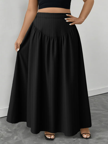 Black Pleated Maxi Skirt