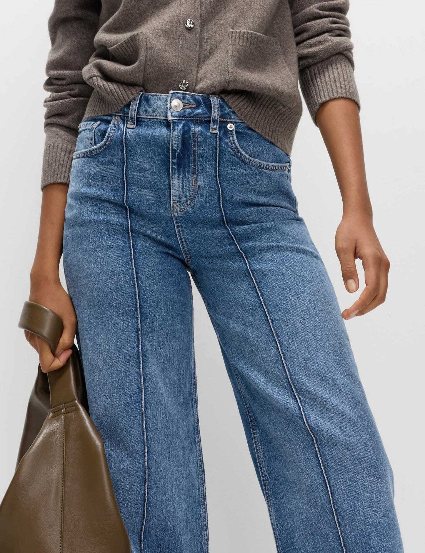 Bright Line Wide Leg Jeans
