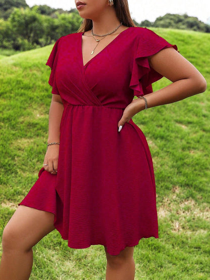 Burgundy Wrap Dress