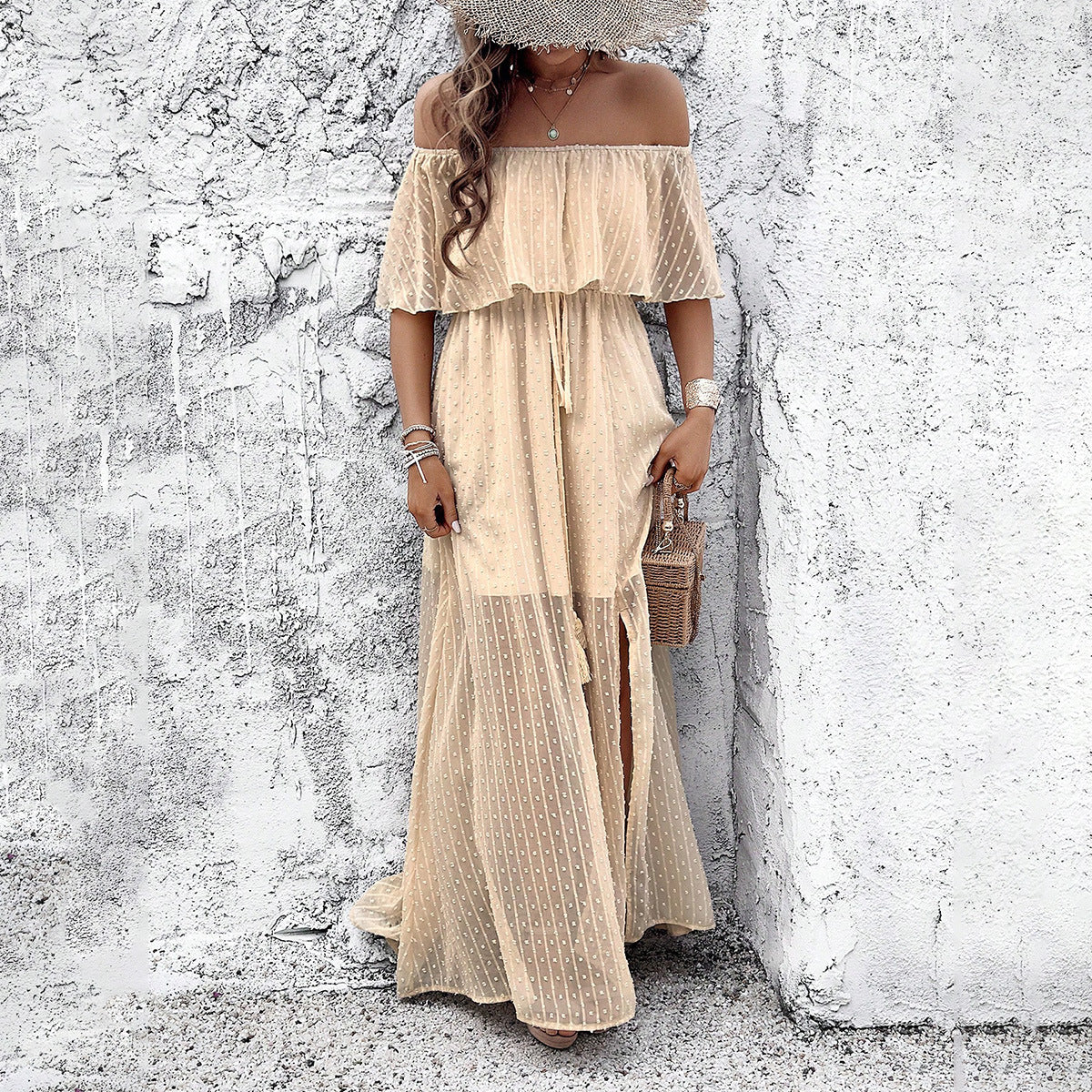 Tiana Apricot Dress