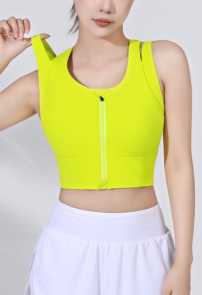 Front Zipper Sports Bra