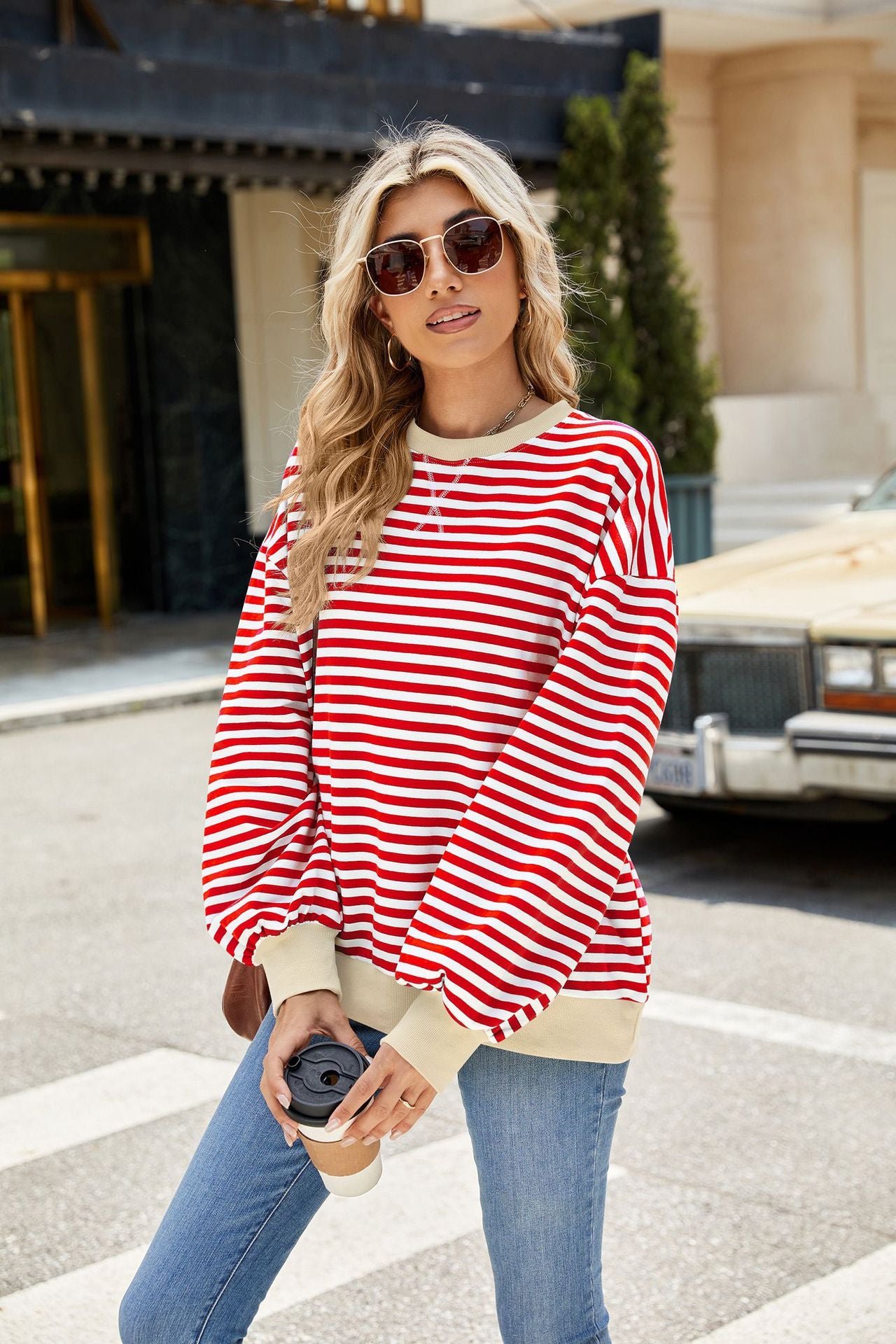 Striped Comfort Sweatershirt