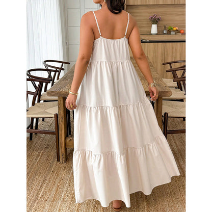 Khaki Tassel Trim Maxi Dress