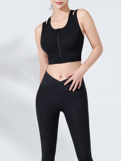 Front Zipper Sports Bra