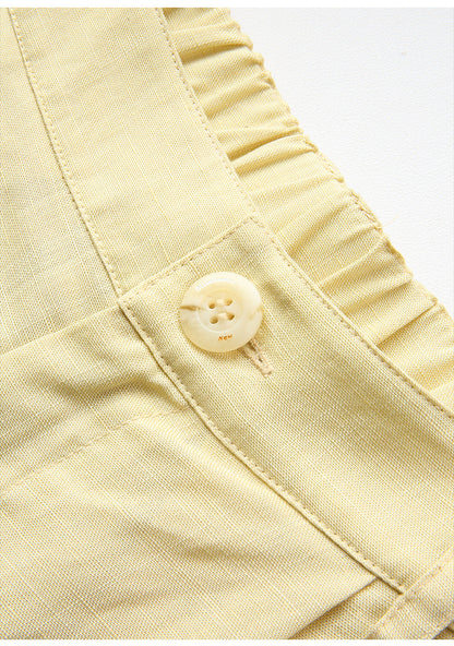 Tencel Linen High Waist Shorts