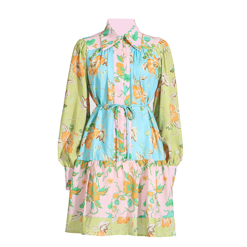 Mini Bohemian Print Dress