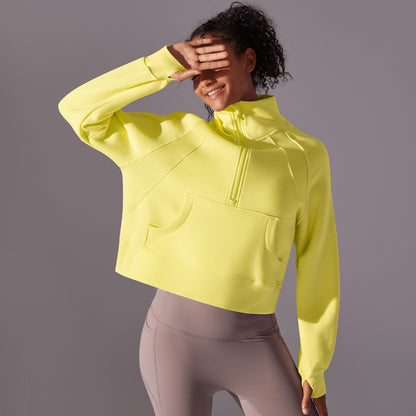 High Collar Zipped Sweatshirt
