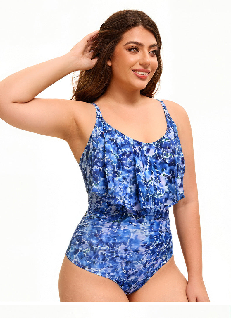 Printed Flounce Swimsuit