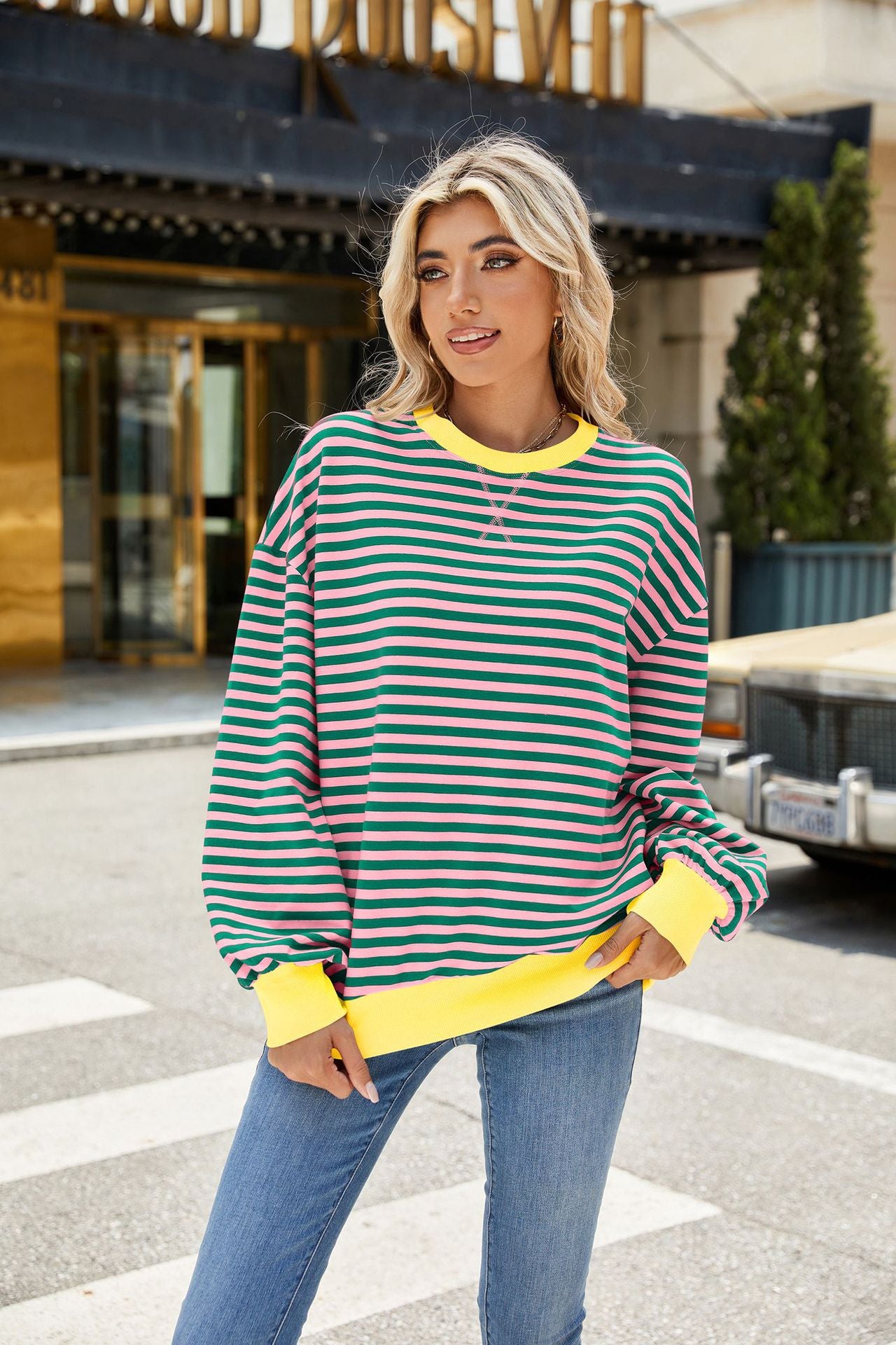 Striped Comfort Sweatershirt