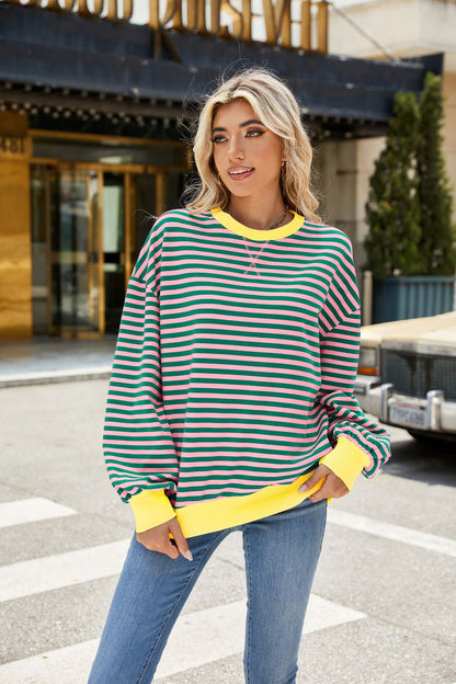 Striped Comfort Sweatershirt