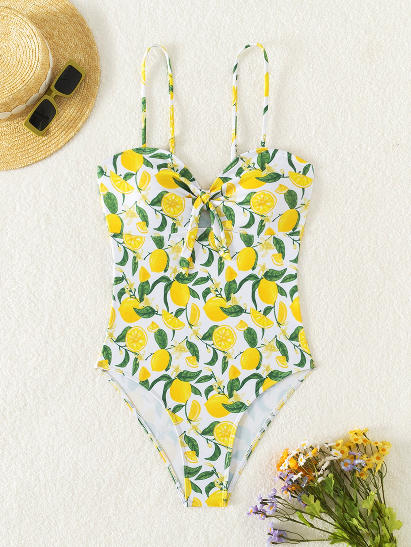 Lemon print One piece Swimsuit