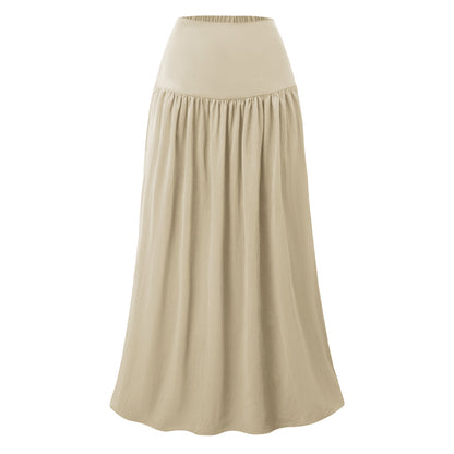 Cotton Maxi Skirt w/ Pockets